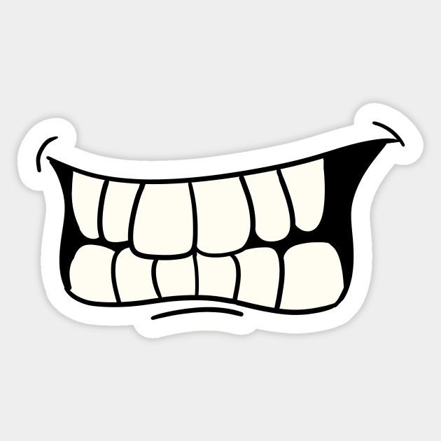 Toothy Grin Mask Sticker by PorinArt